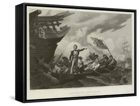 Battle of Lake Erie, 1813-William Henry Powell-Framed Stretched Canvas