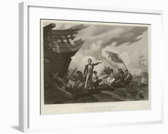 Battle of Lake Erie, 1813-William Henry Powell-Framed Giclee Print