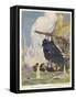 Battle of Lake Erie-W.j. Aylward-Framed Stretched Canvas