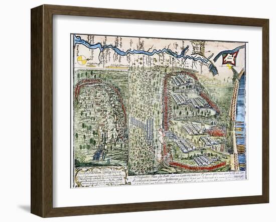 Battle Of Lake George, 1755-null-Framed Giclee Print