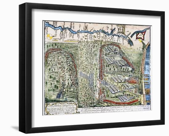 Battle Of Lake George, 1755-null-Framed Giclee Print