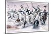 Battle of Lake Peipous, 1242, Opposing the Teutonic Knights against the Troops of Prince of Novgoro-Giuseppe Rava-Mounted Giclee Print