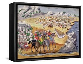 Battle of Langada and Compoti in 1821, from the Pictorial History of the Greek War of Independence-null-Framed Stretched Canvas