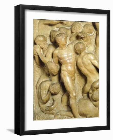 Battle of Lapiths Against Centaurs, 1490-1492-Michelangelo Buonarroti-Framed Giclee Print