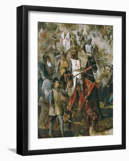 Battle of Las Navas De Tolosa-Francisco De Paula Van Halen-Framed Art Print