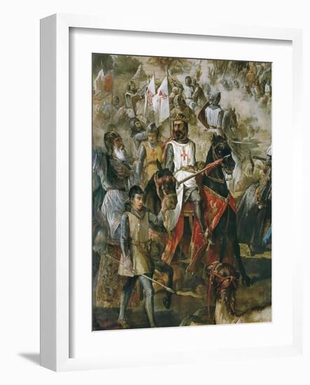 Battle of Las Navas De Tolosa-Francisco De Paula Van Halen-Framed Art Print