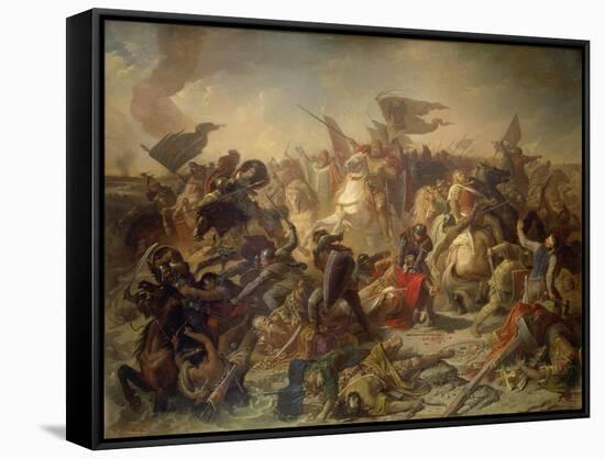 Battle of Lechfeld 955-Michael Echter-Framed Stretched Canvas