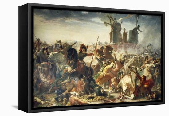 Battle of Legnano, May 29, 1176-Amos Cassioli-Framed Stretched Canvas