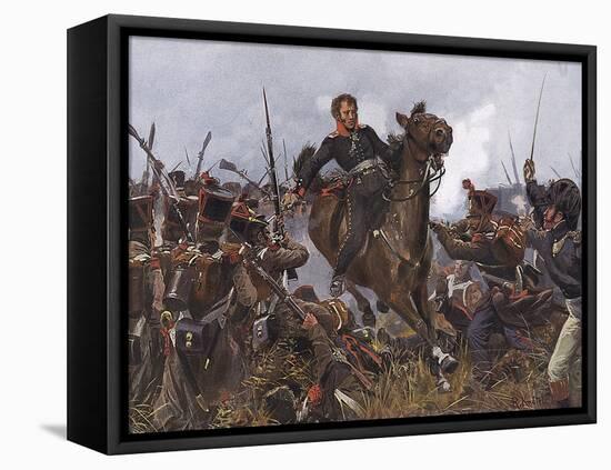 Battle of Leipzig 1813-R Knoetel-Framed Stretched Canvas