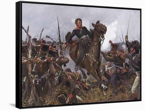 Battle of Leipzig 1813-R Knoetel-Framed Stretched Canvas