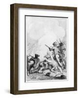 Battle of Lexington, 1775-Johann Heinrich Ramberg-Framed Giclee Print