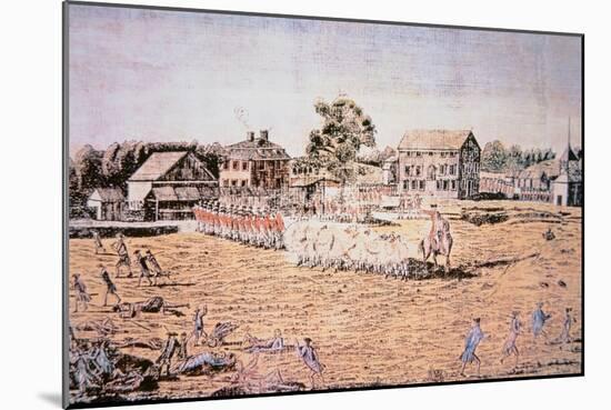 Battle of Lexington, 19 April 1775-Amos Doolittle-Mounted Giclee Print