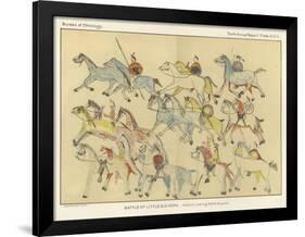 Battle of Little Big Horn - Indians Leaving Battle Ground-null-Framed Giclee Print