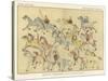 Battle of Little Big Horn - Indians Leaving Battle Ground-null-Stretched Canvas