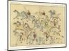 Battle of Little Big Horn - Indians Leaving Battle Ground-null-Mounted Giclee Print