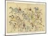 Battle of Little Big Horn - Indians Leaving Battle Ground-null-Mounted Giclee Print