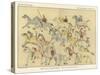 Battle of Little Big Horn - Indians Leaving Battle Ground-null-Stretched Canvas