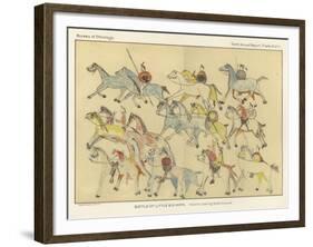 Battle of Little Big Horn - Indians Leaving Battle Ground-null-Framed Giclee Print