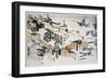 Battle of Little Bighorn, Montana, USA, 25-26 June 1876 (c1900)-Amos Bad Heart Buffalo-Framed Giclee Print