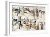 Battle of Little Bighorn, Montana, USA, 25-26 June 1876 (c1900)-Amos Bad Heart Buffalo-Framed Giclee Print