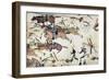 Battle of Little Bighorn, Montana, USA, 25-26 June 1876 (c1900)-Amos Bad Heart Buffalo-Framed Giclee Print