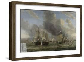 Battle of Livorno, 1653-64-Reinier Zeeman-Framed Giclee Print