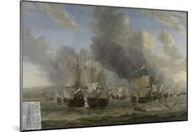 Battle of Livorno, 1653-64-Reinier Zeeman-Mounted Giclee Print