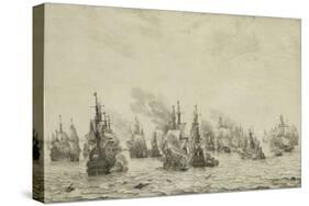 Battle of Livorno or Leghorn-Willem van de Velde-Stretched Canvas