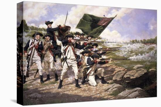 Battle of Long Island; Delaware Regiment-Dominick D'Andrea-Stretched Canvas