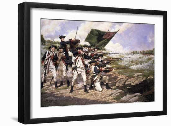 Battle of Long Island; Delaware Regiment-Dominick D'Andrea-Framed Art Print