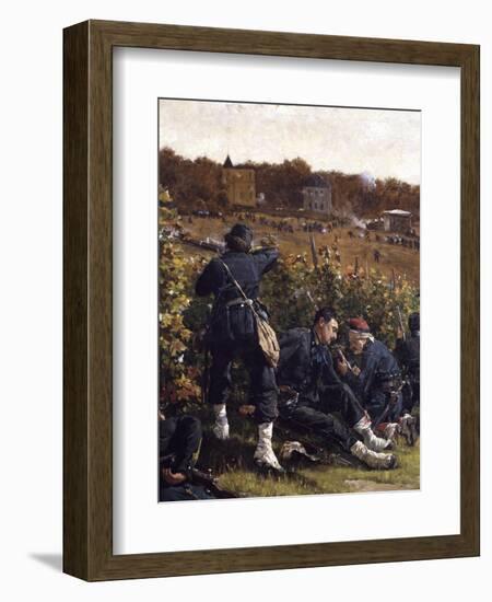 Battle of Malmaison, October 21, 1870, 1875-Etienne Prosper Berne-bellecour-Framed Giclee Print