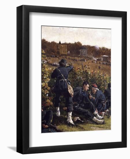 Battle of Malmaison, October 21, 1870, 1875-Etienne Prosper Berne-bellecour-Framed Giclee Print