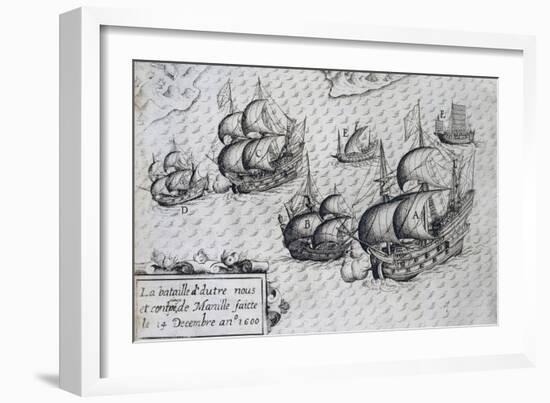 Battle of Manila Against Dutch Fleet in 1600, Philippines, 17th Century-null-Framed Giclee Print