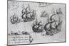 Battle of Manila Against Dutch Fleet in 1600, Philippines, 17th Century-null-Mounted Giclee Print