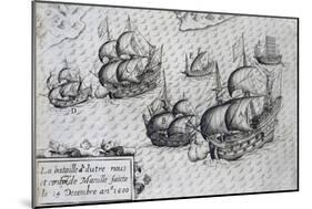Battle of Manila Against Dutch Fleet in 1600, Philippines, 17th Century-null-Mounted Giclee Print