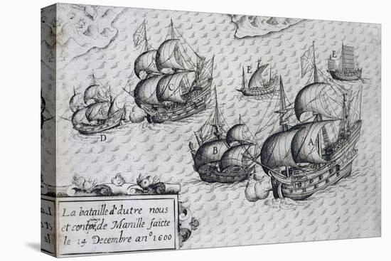 Battle of Manila Against Dutch Fleet in 1600, Philippines, 17th Century-null-Stretched Canvas