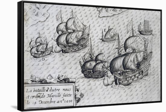 Battle of Manila Against Dutch Fleet in 1600, Philippines, 17th Century-null-Framed Stretched Canvas