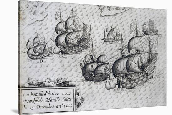 Battle of Manila Against Dutch Fleet in 1600, Philippines, 17th Century-null-Stretched Canvas