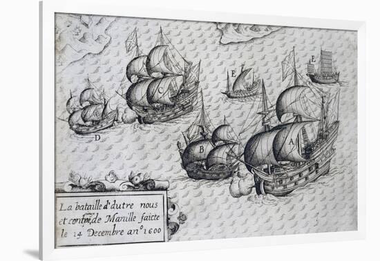 Battle of Manila Against Dutch Fleet in 1600, Philippines, 17th Century-null-Framed Giclee Print