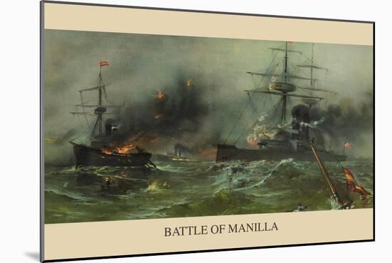 Battle of Manila Harbor-null-Mounted Art Print