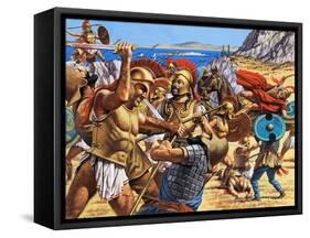 Battle of Marathon-Roger Payne-Framed Stretched Canvas