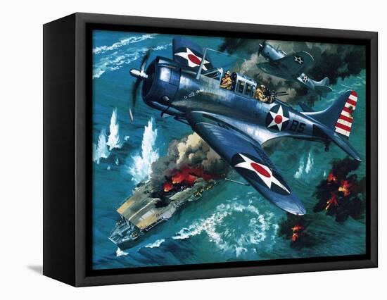Battle of Midway-Wilf Hardy-Framed Stretched Canvas