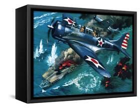 Battle of Midway-Wilf Hardy-Framed Stretched Canvas