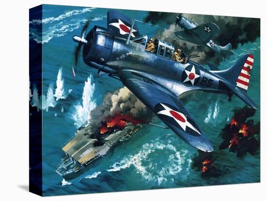 Battle of Midway-Wilf Hardy-Stretched Canvas