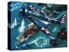 Battle of Midway-Wilf Hardy-Stretched Canvas