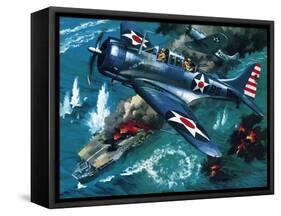 Battle of Midway-Wilf Hardy-Framed Stretched Canvas