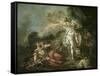 Battle of Minerva Against Mars-Jacques-Louis David-Framed Stretched Canvas