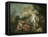 Battle of Minerva Against Mars-Jacques-Louis David-Framed Stretched Canvas