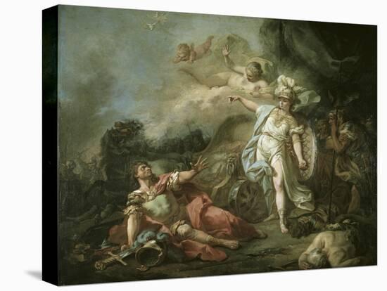 Battle of Minerva Against Mars-Jacques-Louis David-Stretched Canvas