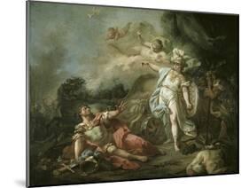 Battle of Minerva Against Mars-Jacques-Louis David-Mounted Giclee Print